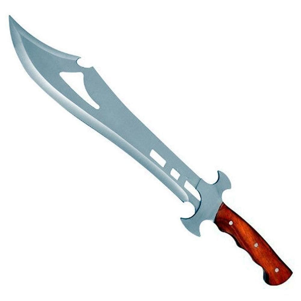 Facão Medieval Camping 50cm Para Caça E Pesca – Aço 440 + Cabo De Madeira