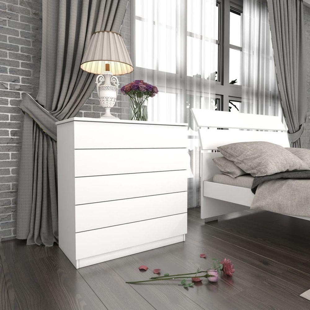 Cômoda 5 Gavetas - Premium-neve - Tcil Móveis