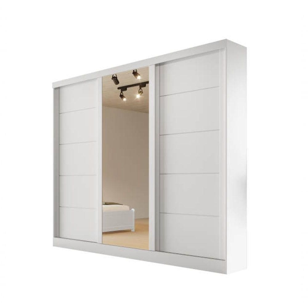 Guarda-roupa 3 Portas 4 Gav - Capri-branco - Bianchi Móveis