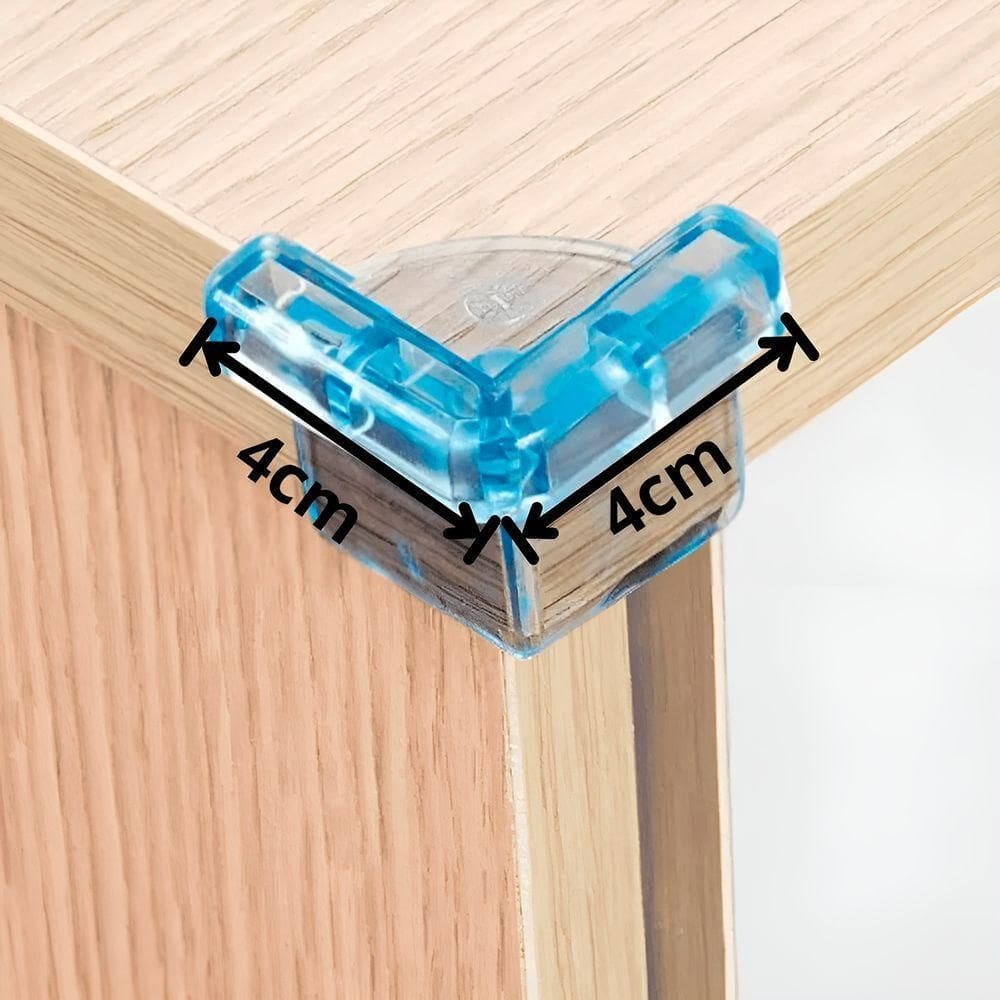 Protetor De Quina Mesa 4 Unidades Em Silicone Transparente – Para Móveis E Ambientes Domésticos