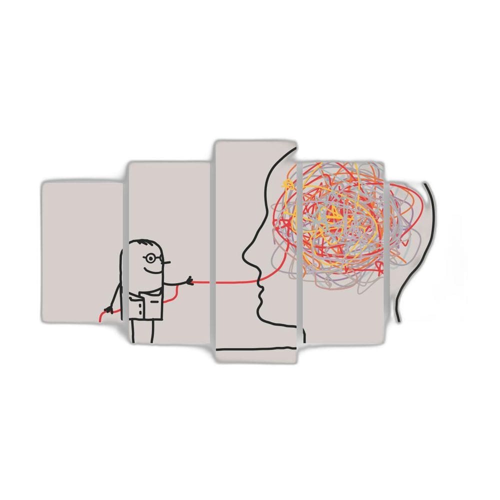 Quadros Mente Psicologia Decorativo Clinica 155X80 Ne13C5M