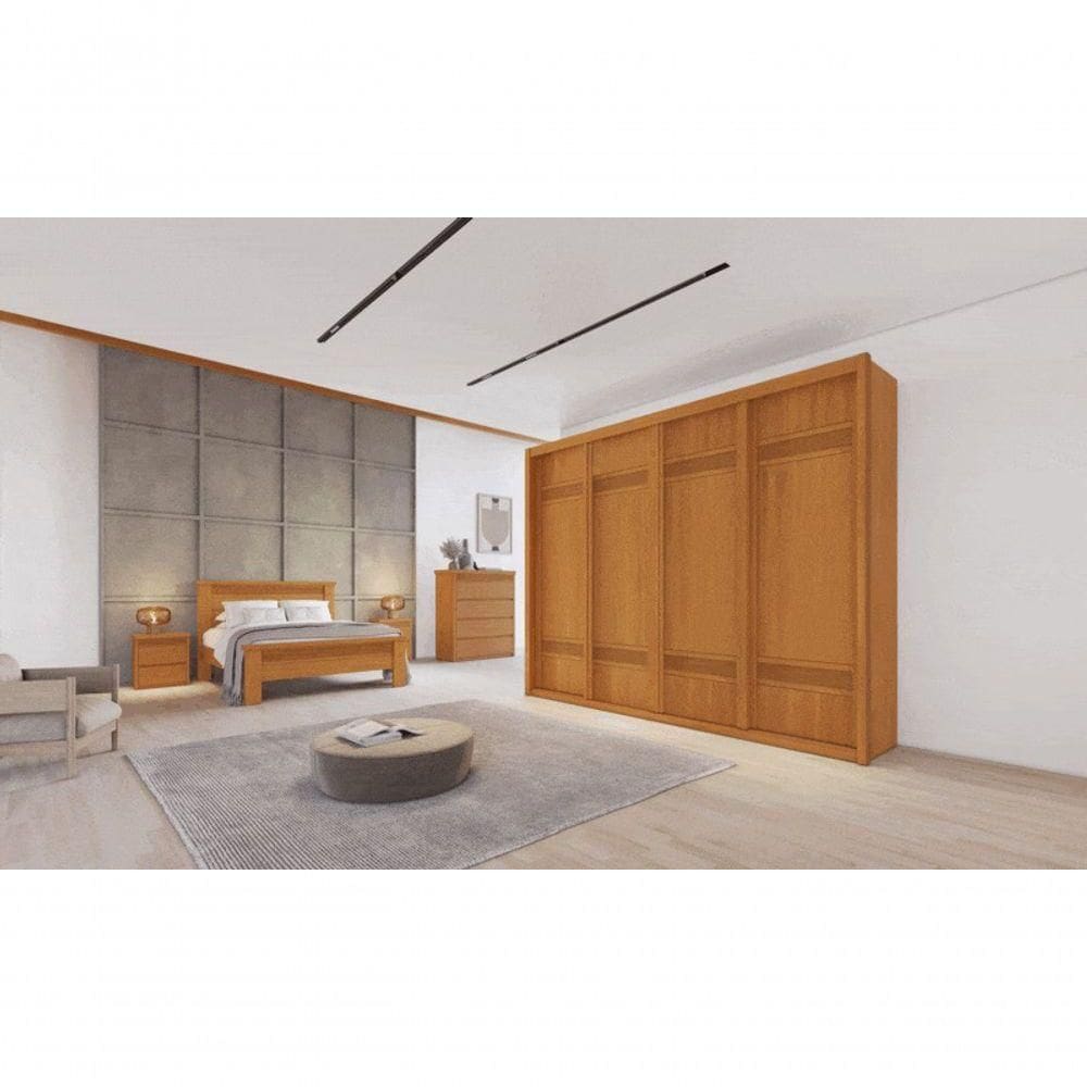 Guarda Roupa 4 Portas 8 Gavetas - Palladio Gold - Bettio