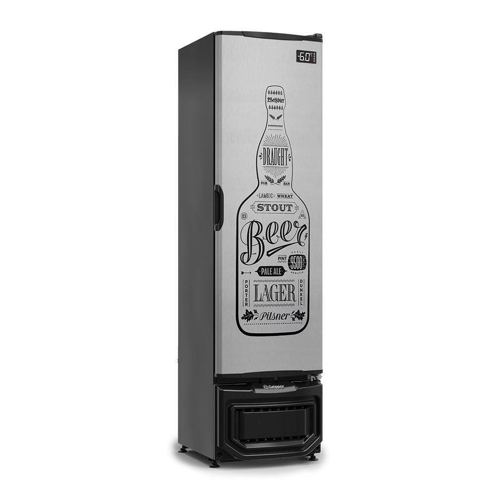 Cervejeira Gelopar 230L 1 Porta Cega Adesivada Inox 220V GCB-23E GW TI (80104.10.2)