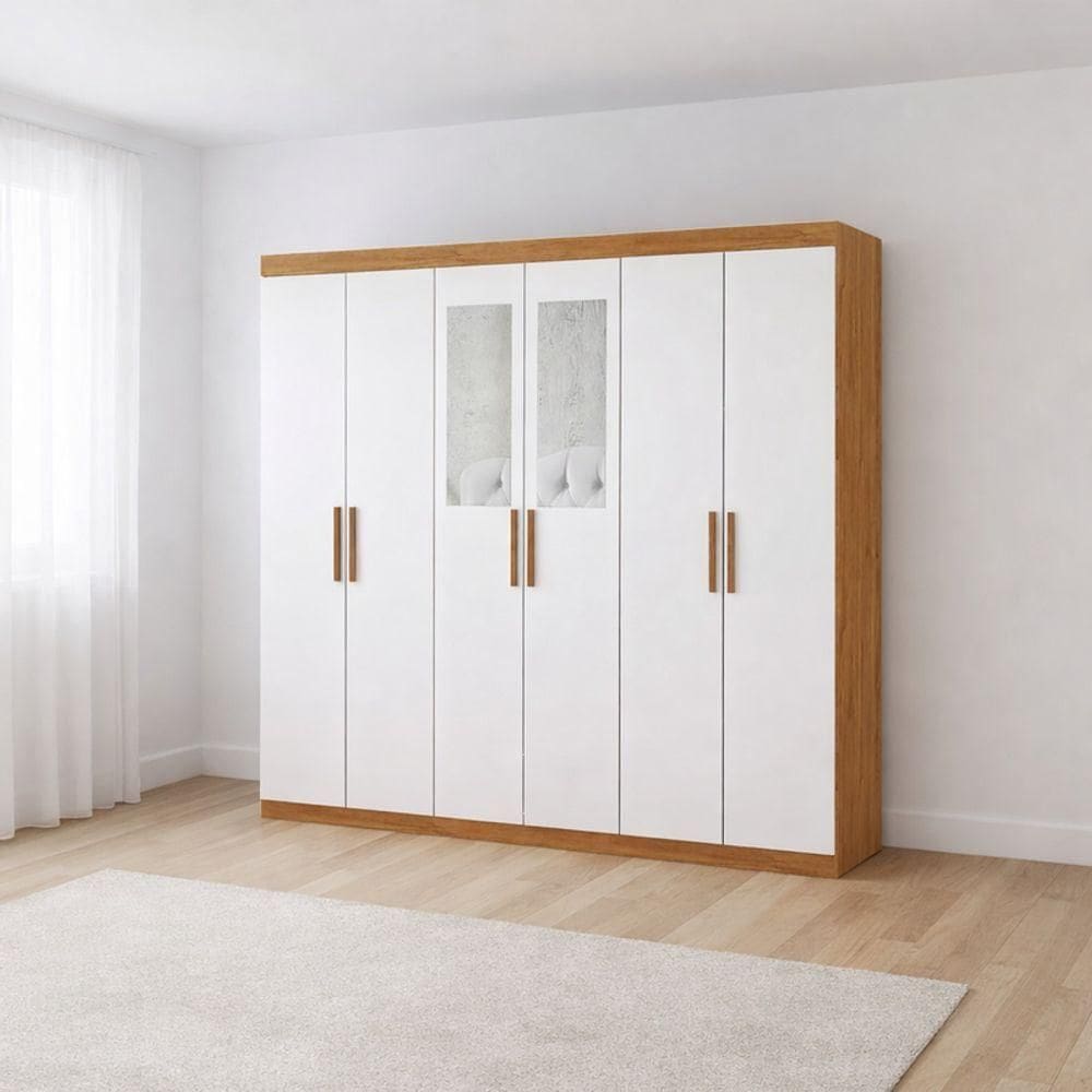 Guarda Roupa 6 Portas Com 2 Espelhos Perla -grand Line