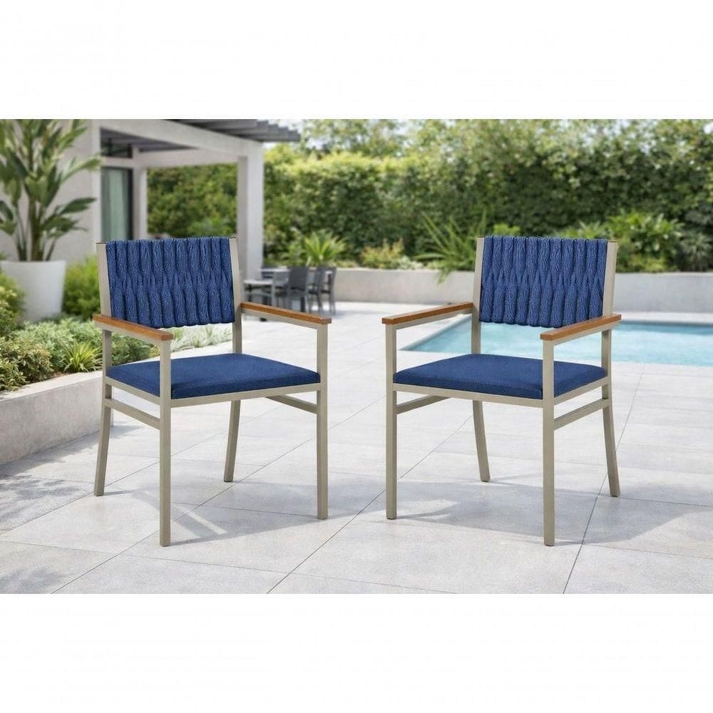 Kit 2 Cadeiras Náutica Com Braço Externa Milon -azb- Solare