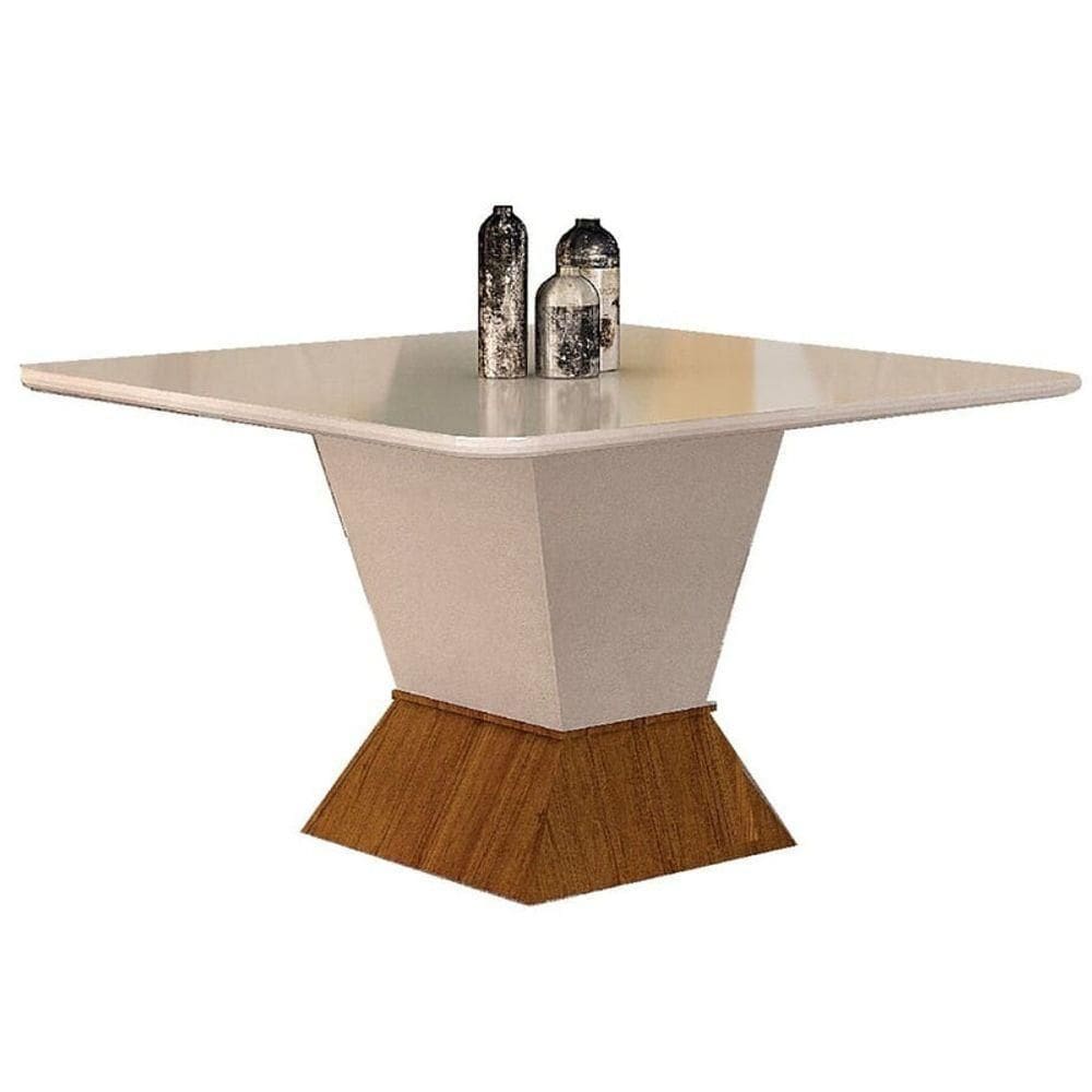 Mesa De Jantar Moderna Quadrada - Larissa-1,35x1,35m - Leifer Móveis