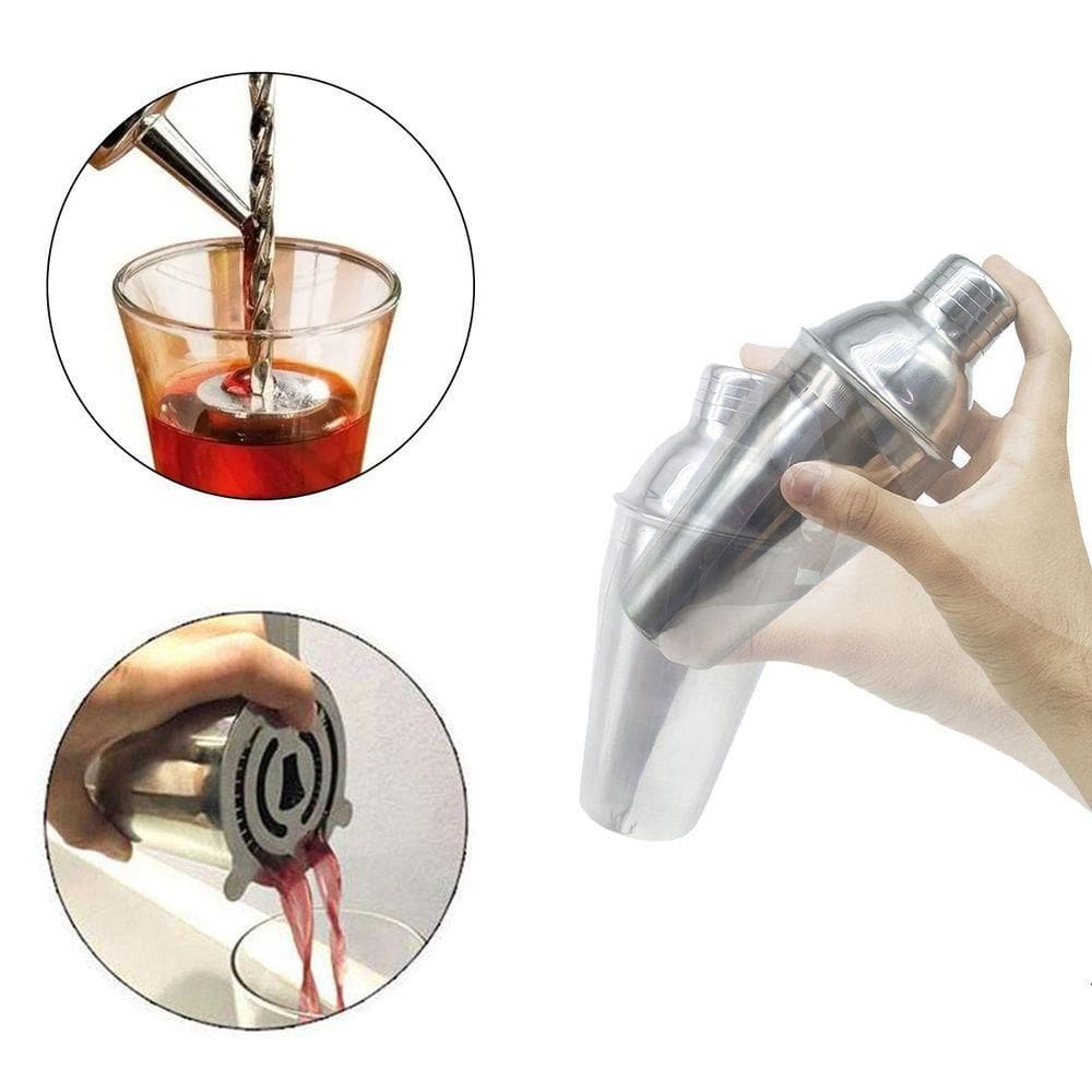 Kit Barman Coqueteleira 500ml 11 Peças Inox Caipirinha Drinks