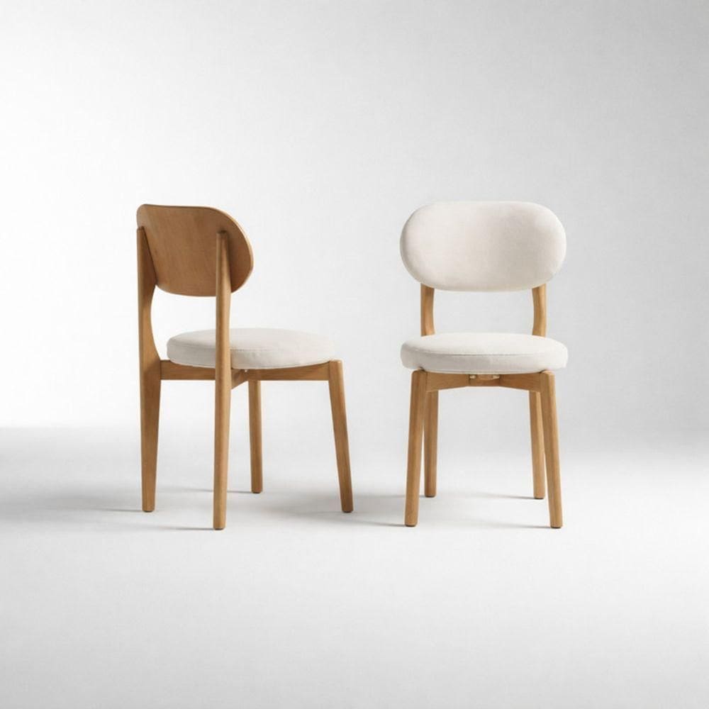 Cadeiras Encosto Curvado Com Estofado - Chelsea - Gold Salas