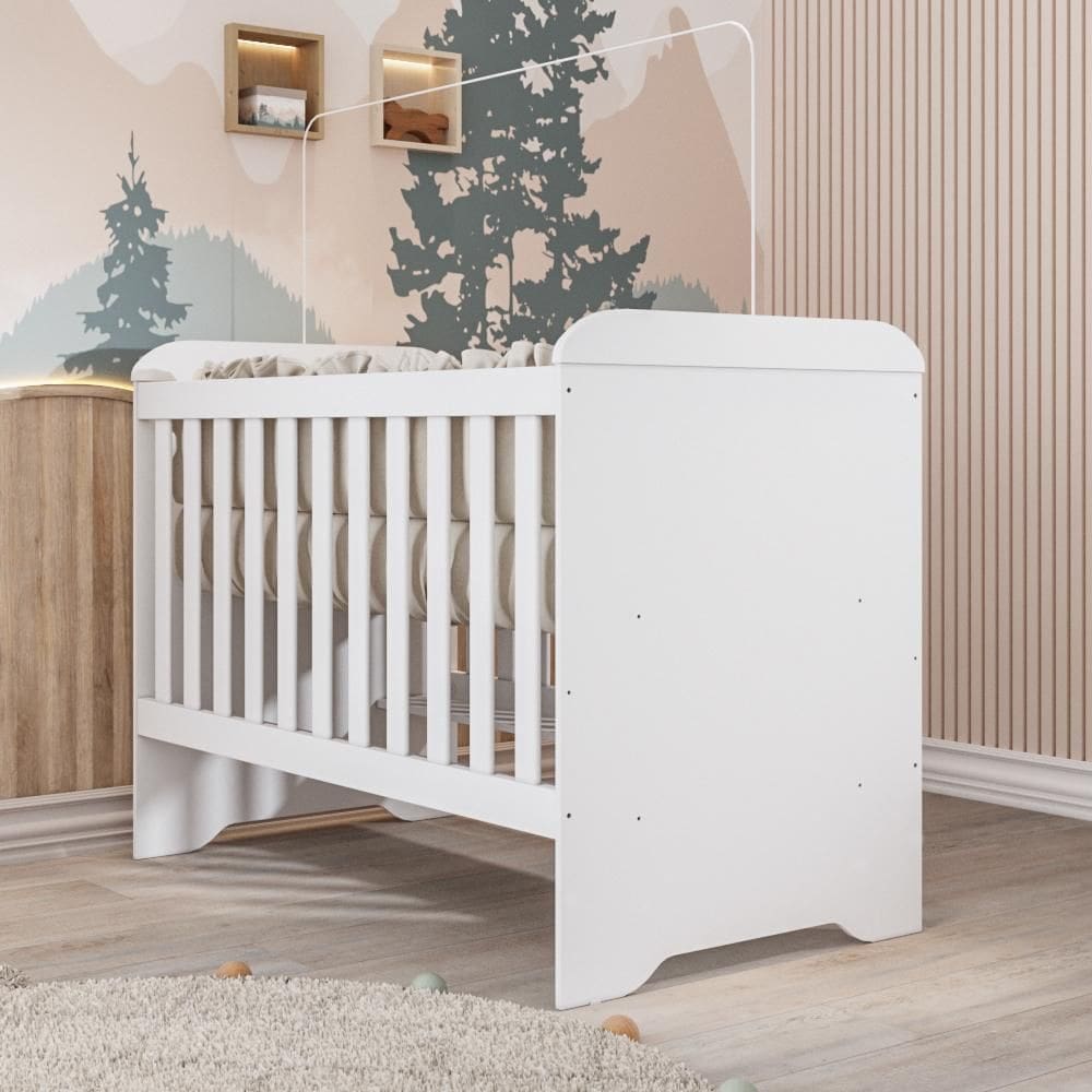 Berço Americano 3 em 1 Mini Cama Mini Sofá Gabrielle MDF Branco Carolina Baby