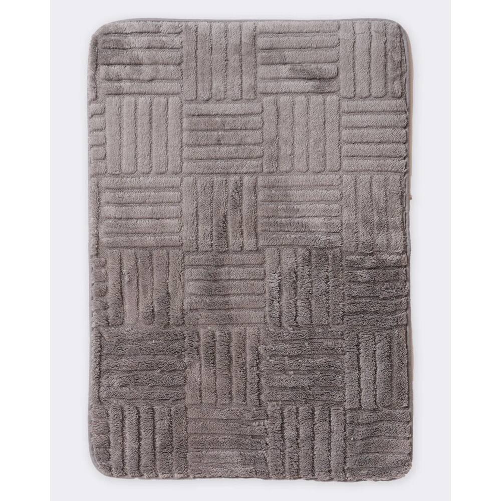 Tapete Banheiro Antiderrapante Aconchego 45x65cm Corttex - Cinza