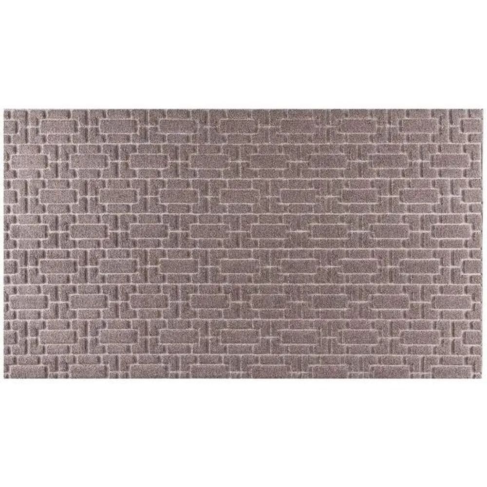 Tapete Passadeira Alto Relevo Atlanta Antiderrapante 60x100cm Corttex - Tijolinho Marrom