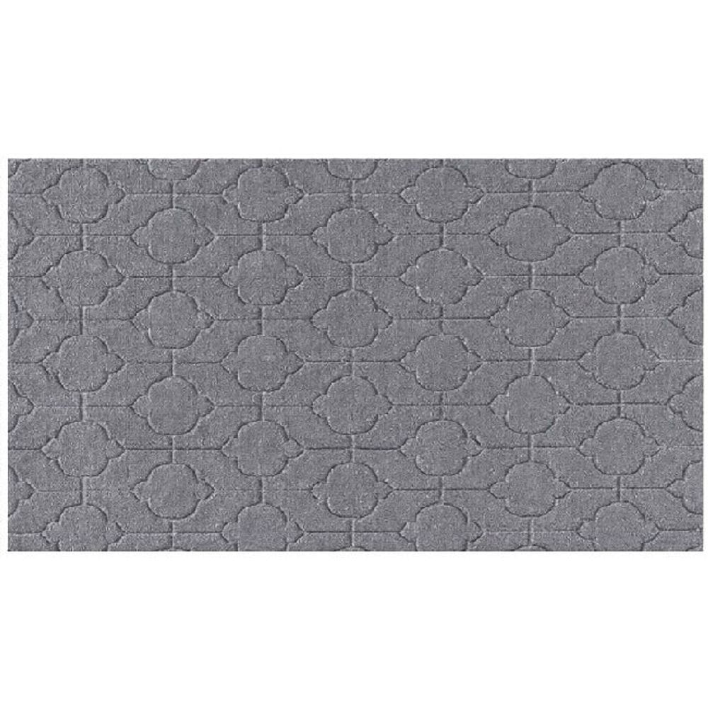 Tapete Passadeira Alto Relevo Atlanta Antiderrapante 60x100cm Corttex - Geométrico 1 Grafite