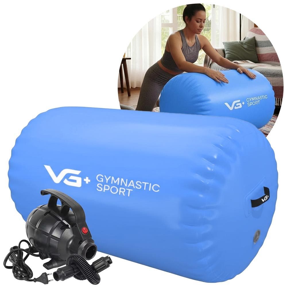 Rolo Inflável para Ginástica 120cm Roller Yoga com Bomba Elétrica 110v VG Plus