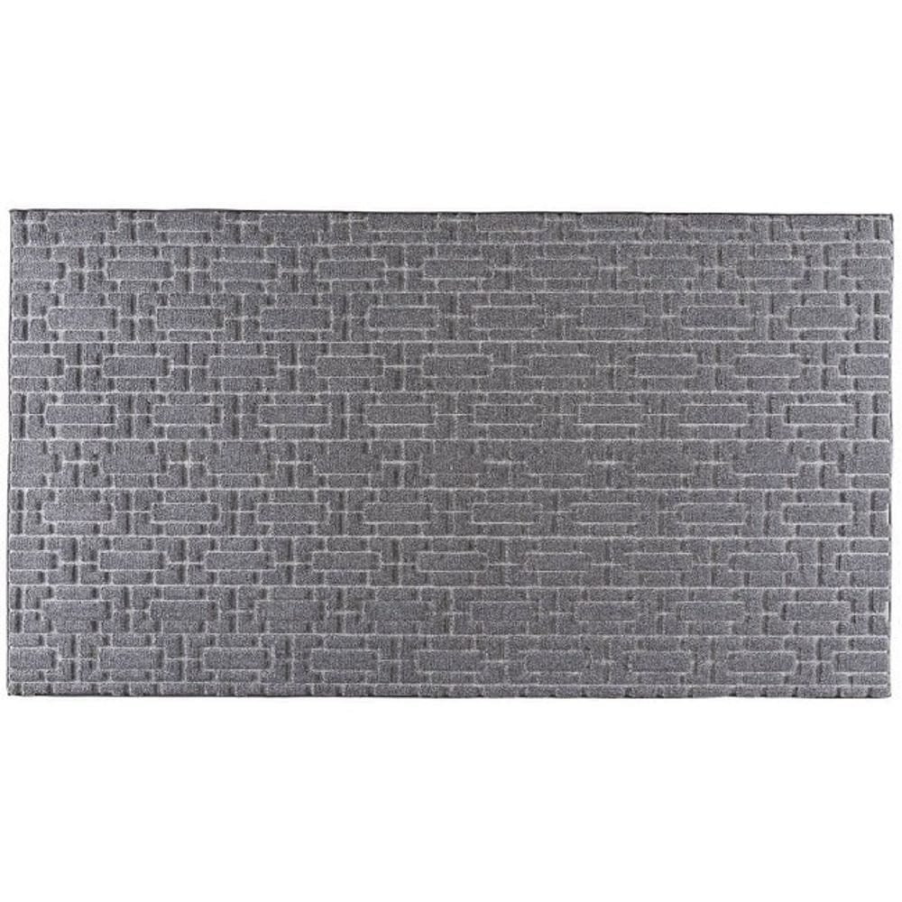 Tapete Atlanta Alto Relevo Antiderrapante 140x200cm Corttex - Tijolinho Grafite