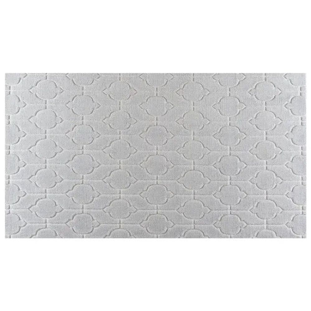 Tapete Atlanta Alto Relevo Antiderrapante 140x200cm Corttex - Geométrico 1 Prata