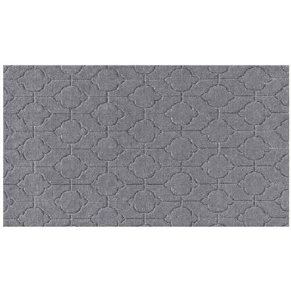 Tapete Atlanta Alto Relevo Antiderrapante 140x200cm Corttex - Geométrico 1 Grafite