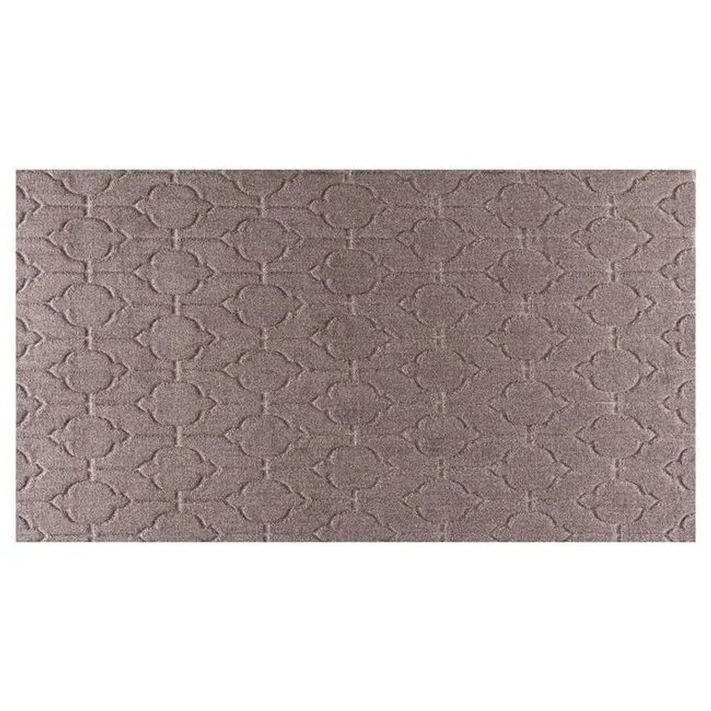 Tapete Passadeira Alto Relevo Atlanta Antiderrapante 60x100cm Corttex - Geométrico 1 Marrom