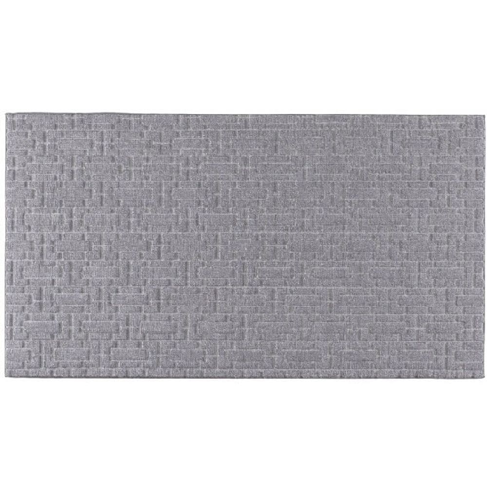Tapete Passadeira Alto Relevo Atlanta Antiderrapante 60x100cm Corttex - Tijolinho Cinza