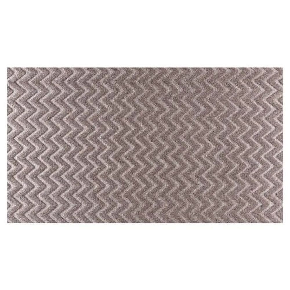 Tapete Passadeira Alto Relevo Atlanta Antiderrapante 60x100cm Corttex - Listras Marrom