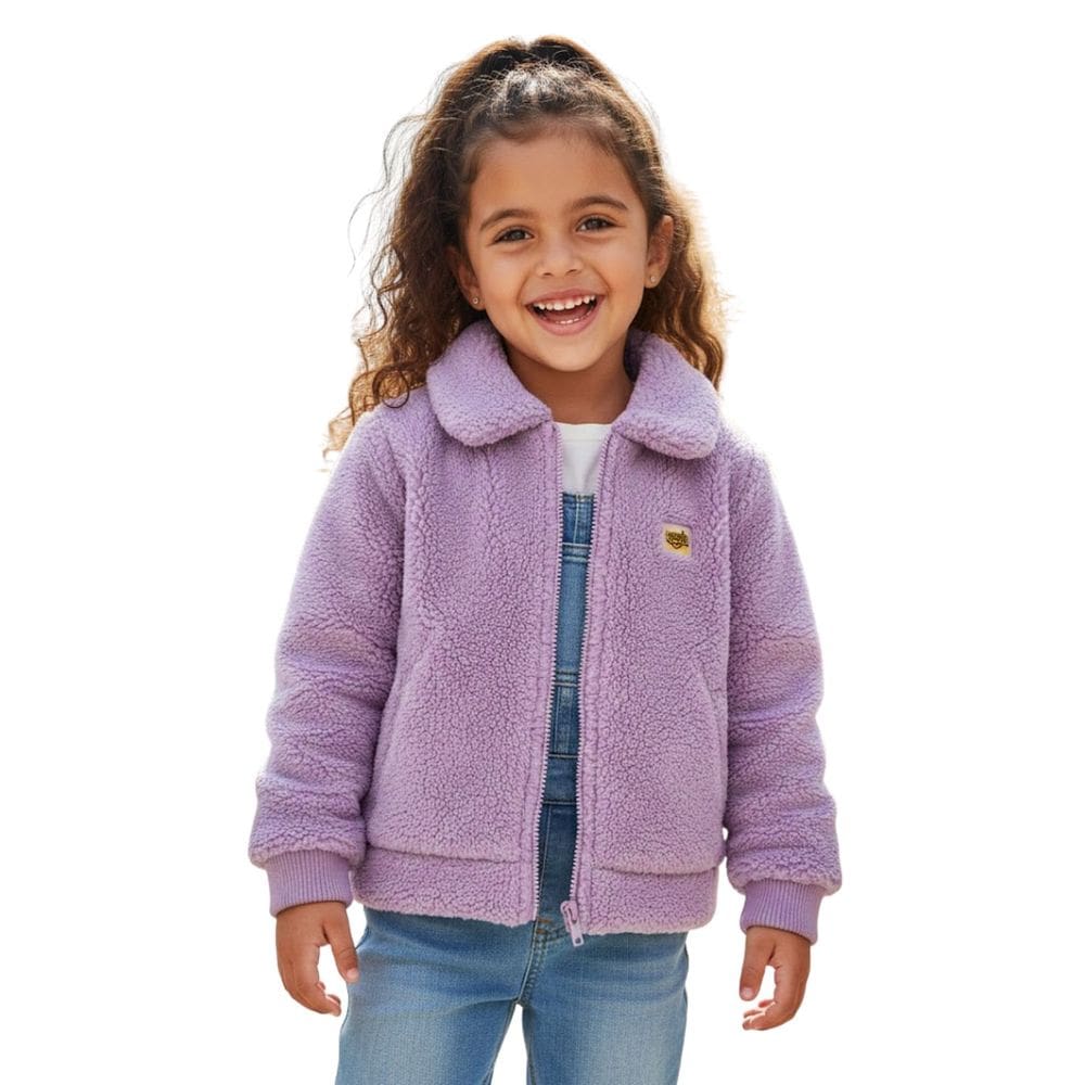 Blusa Roxa Infantil Menina Manga Longa Estampa Laços Frase