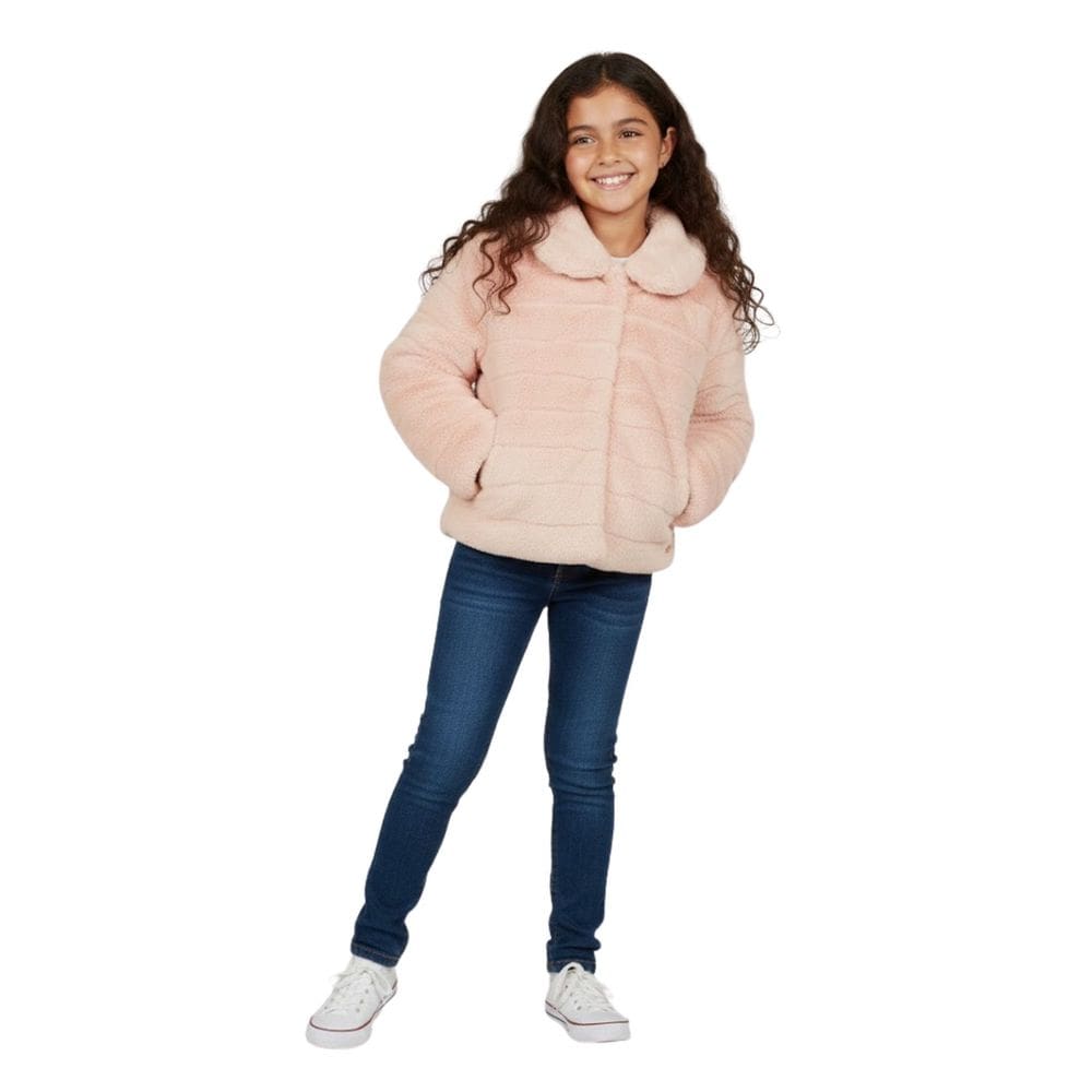 Jaqueta Infantil Menina Pelinho Luxo Inverno Frio Escolar