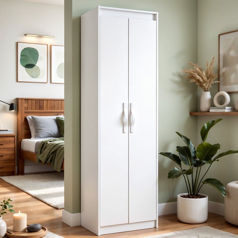 Armário Sapateira Multiuso com 5 Prateleiras e Puxador Softfeel Bliss Branco