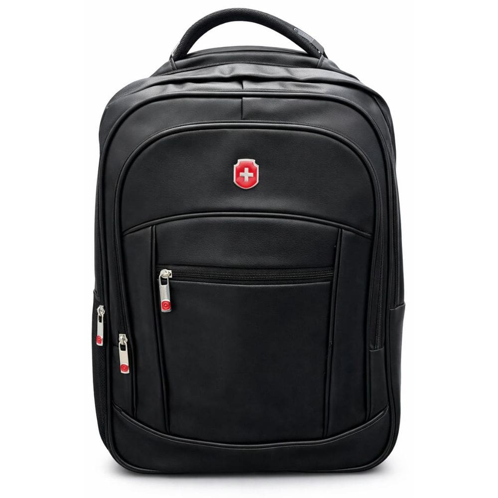 Mochila Masculina Executiva para Trabalhar Notebook 18” Reforçada em PU - Black Snake - Swissland