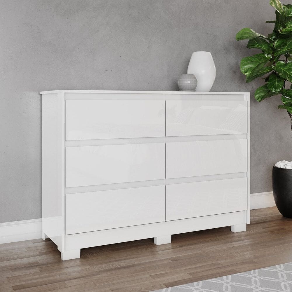 Cômoda para Quarto 6 Gavetas Ravenna Branco