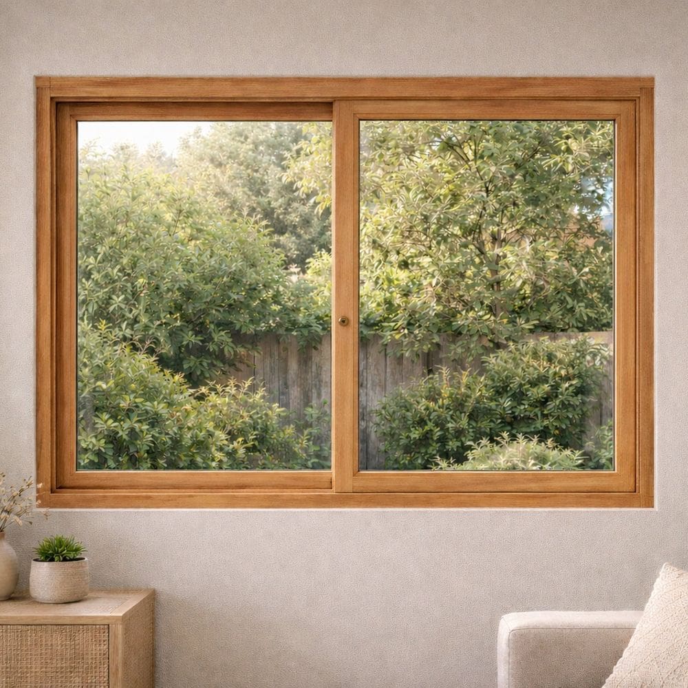 Janela de Correr Madecen Eucalipto Premium 120x100cm Natural