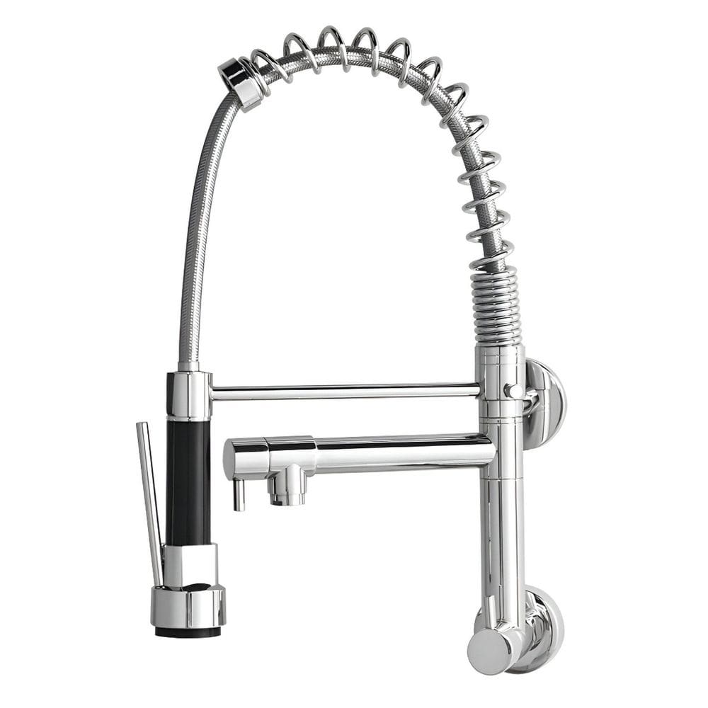 Torneira Gourmet Monocomando de Parede Brilhante 2 Bicas Desing Moderno Cromada