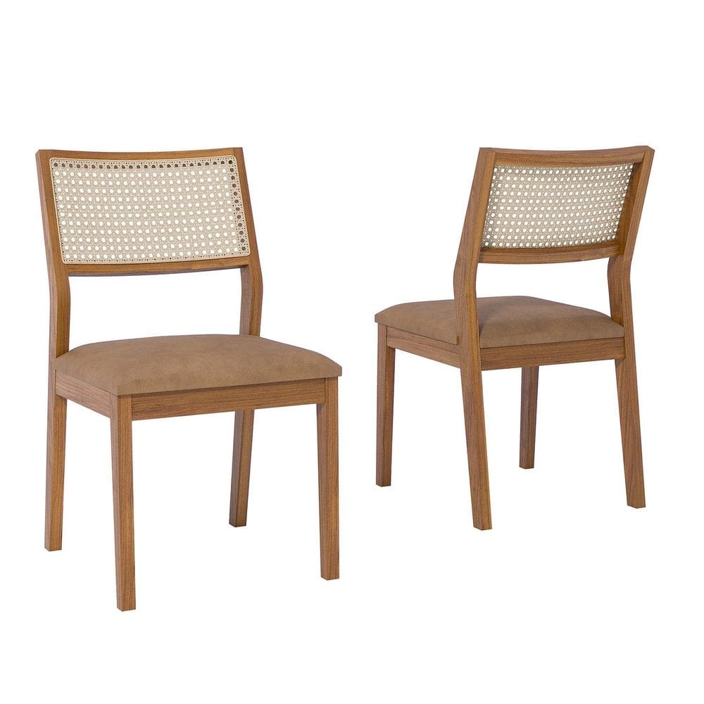 Conjunto 2 Cadeiras para Sala de Jantar em Madeira Tauari Tamarindo Madeira/Kaki