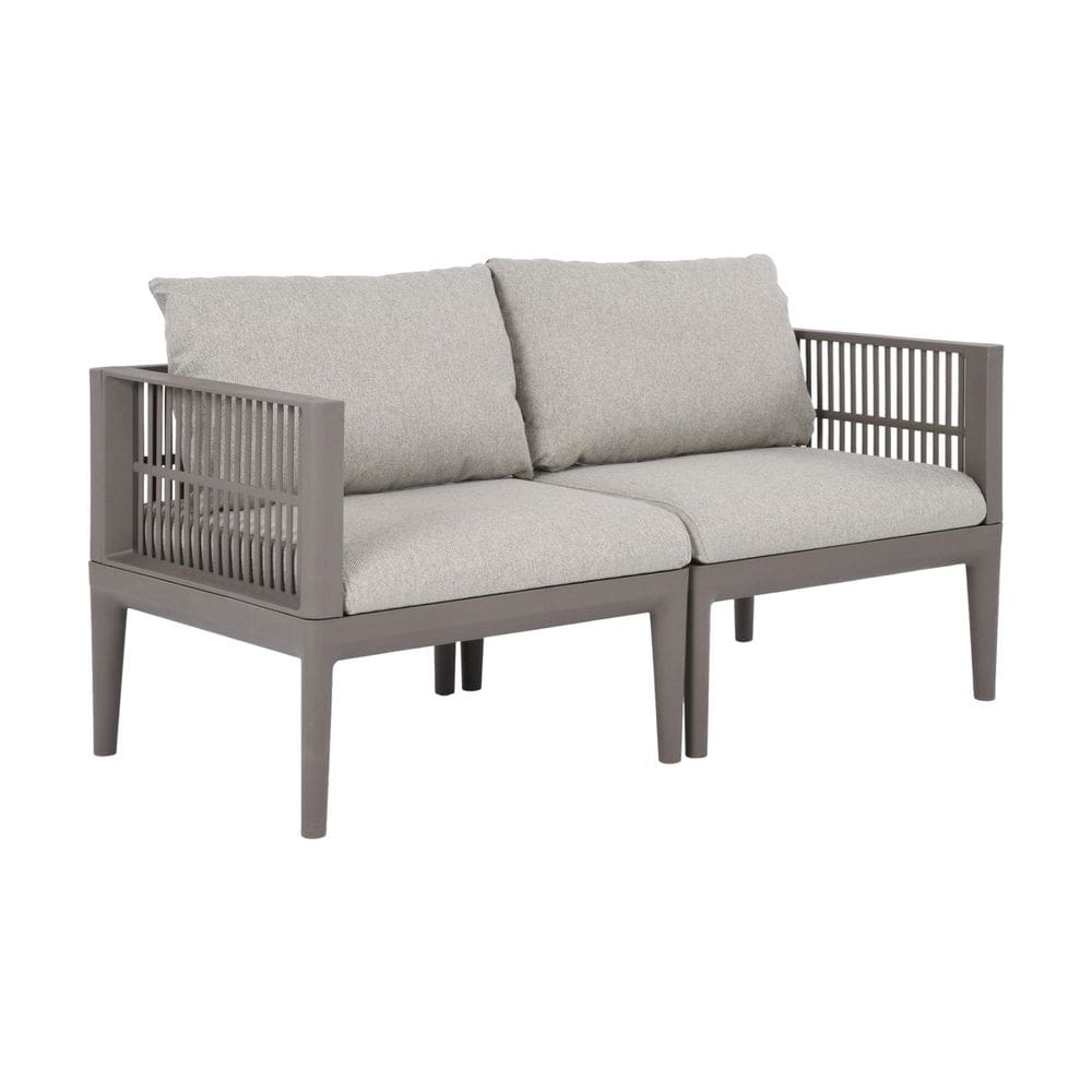 Sofá 2 Lugares em Polipropileno com Estofado Resistente À Água Maui Cinza