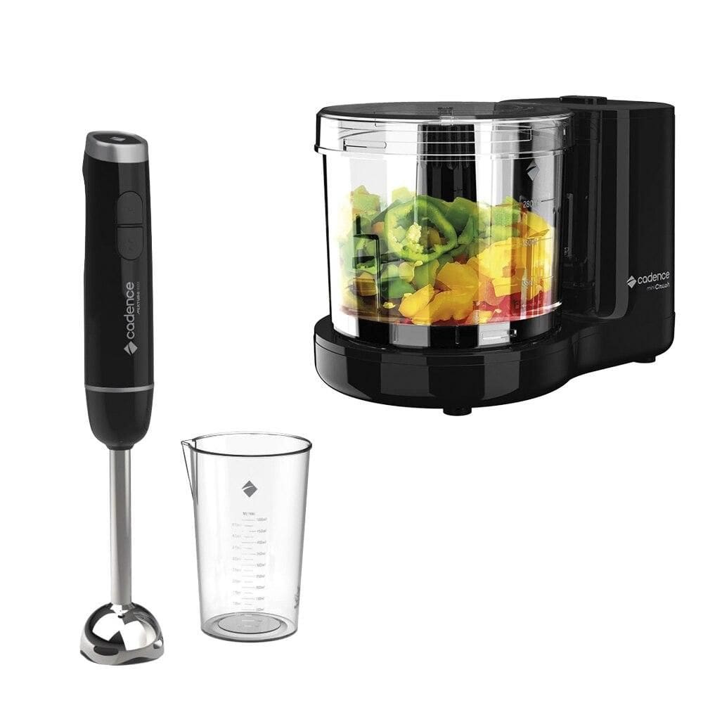 Miniprocessador MPR530 Cadence e Mixer Mixture Inox MIX370, 110 Volts