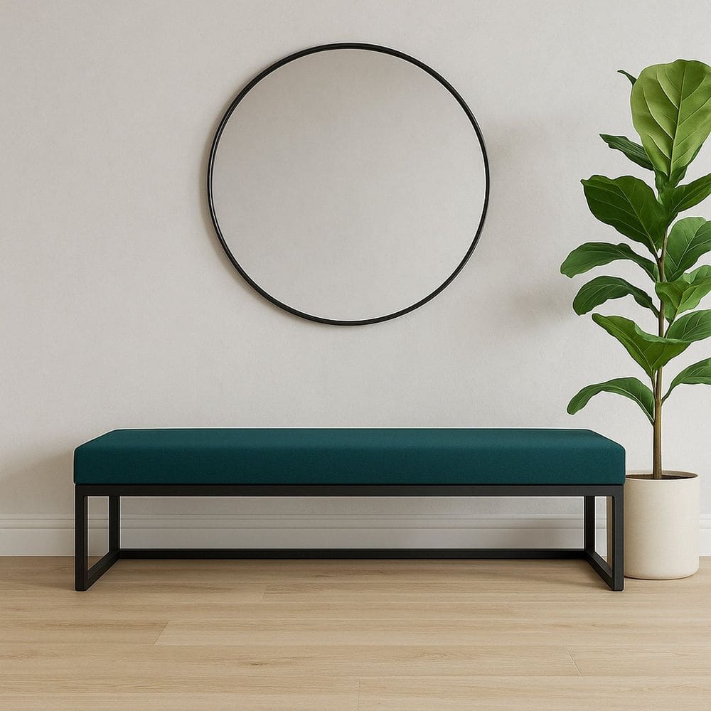 Puff Ted 160 Cm Base Linho Azul