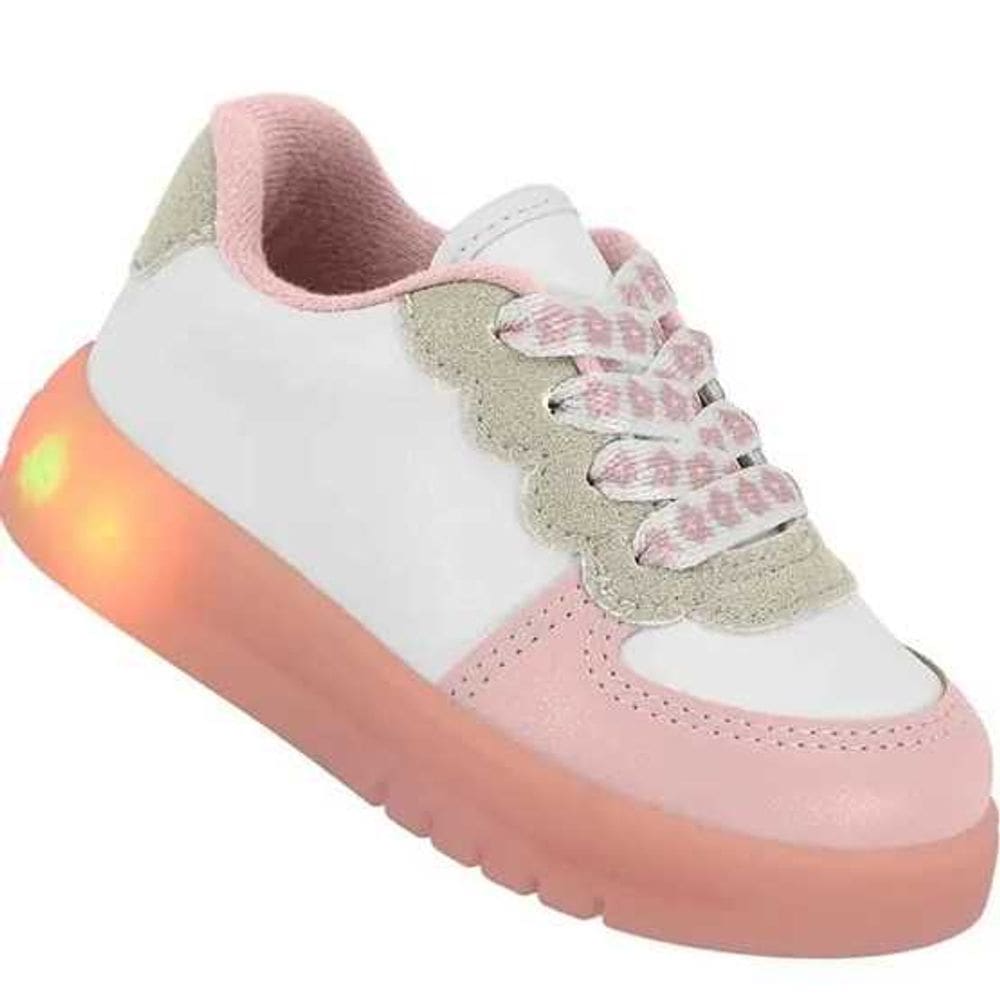 Tênis Infantil Menina Molekinha Com Led