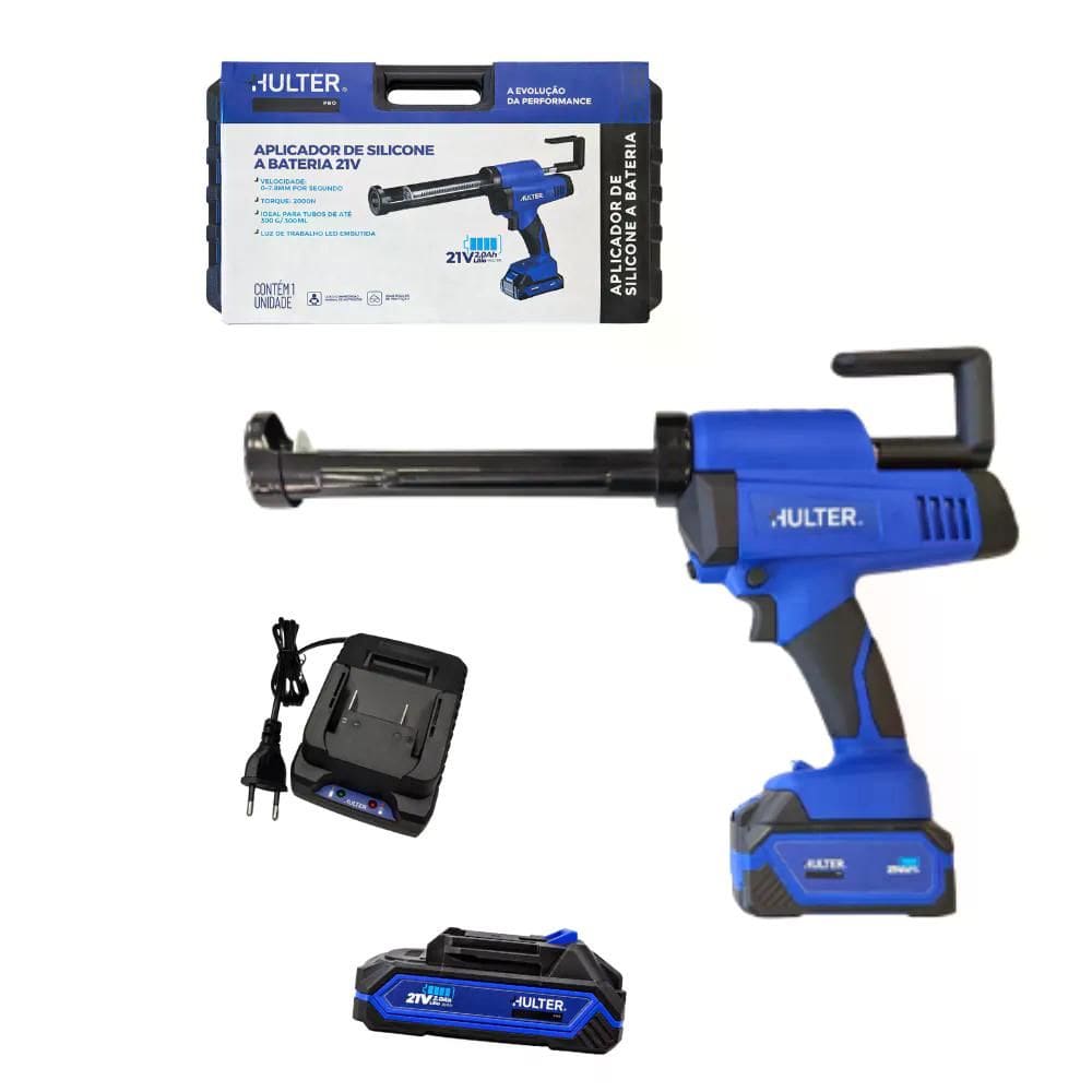 Aplicador de Silicone para 300g com 1 Bateria Hulter Pro HT1APLICSILF