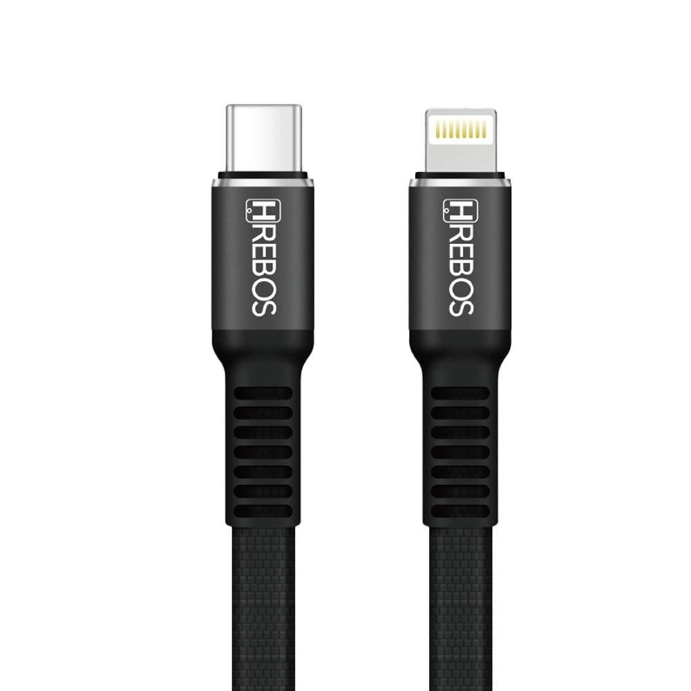 Cabo Turbo Hrebos Hs-284 Flat Premium Usb-c P/ Lghtng 1m