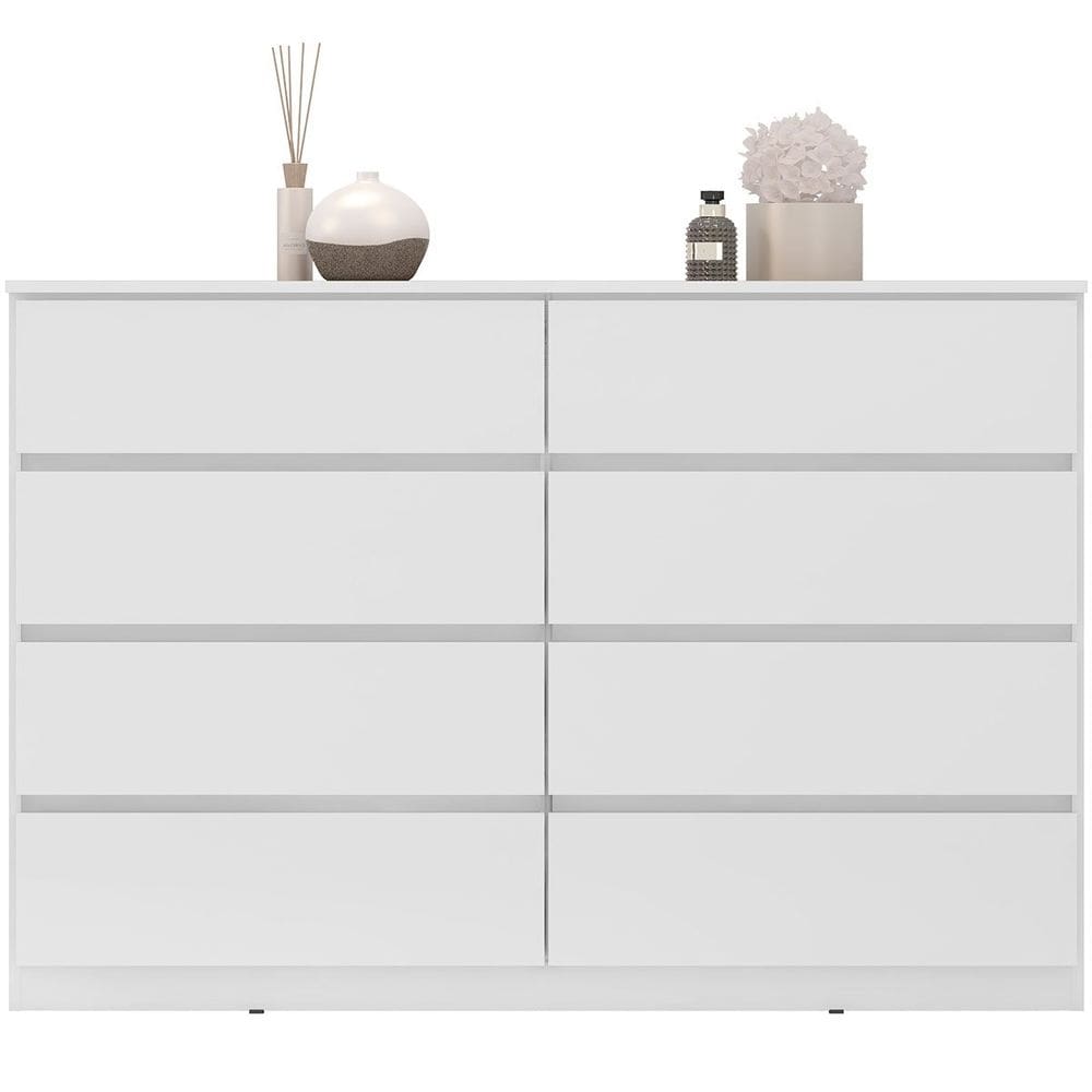 Cômoda Grande 8 Gavetas para Quarto Sinatra