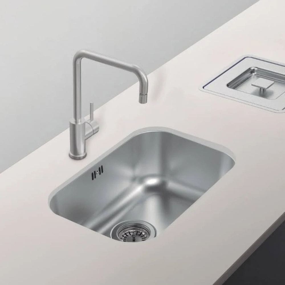 Cuba Aço Inox 304 Alto Brilho Espelhado 47x30x17cm com Válvula Ralo 3 1/2 Prata