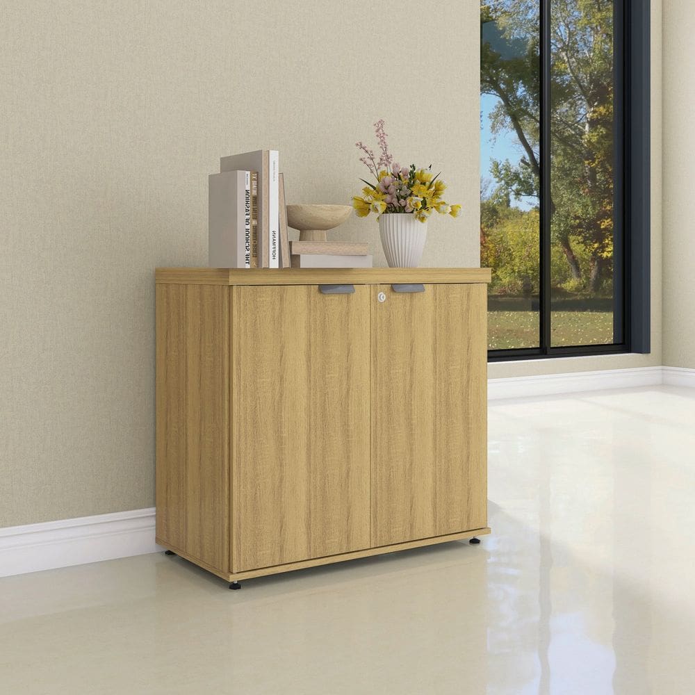 Armário Baixo para Escritório Pe40 com 2 Portas Pivotantes Samba