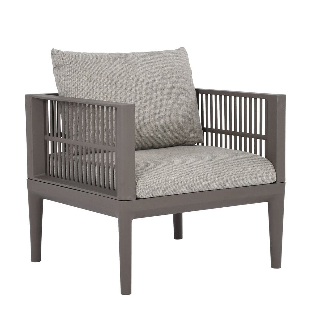 Sofá 1 Lugar em Polipropileno com Estofado Resistente À Água Maui Cinza