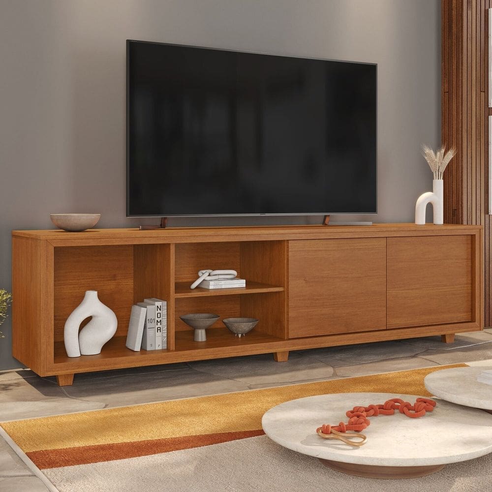 Rack Delux Tv até 75 Polegadas 100% Mdf 180cm Naturale