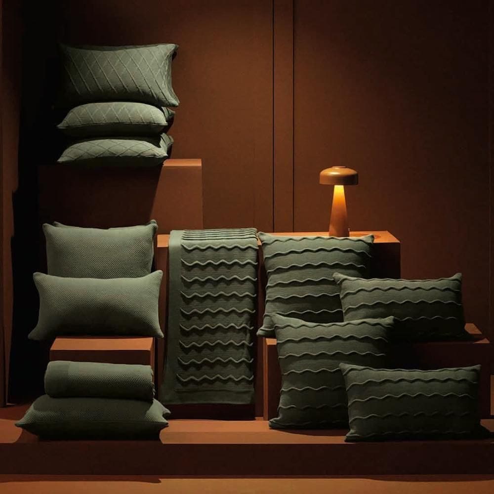 Almofada Tricô 45cm X 45cm Altenburg Serenité Verde Bosque