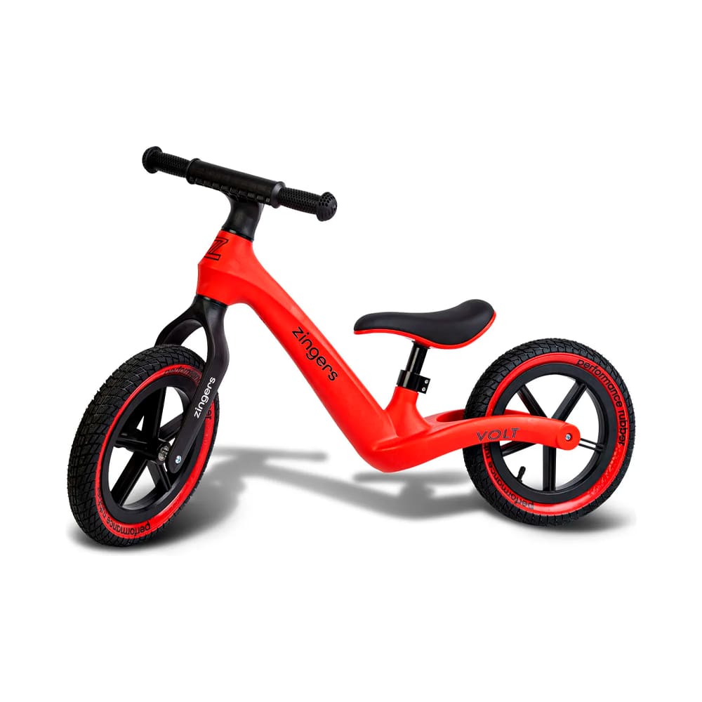 Bicicleta de Equilíbrio Infantil Zingers Volts Aro 12 Sem Pedal Vermelho