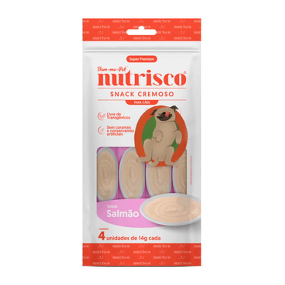 Petisco Cães Snack Cremoso Nutrisco Salmão 56Gr