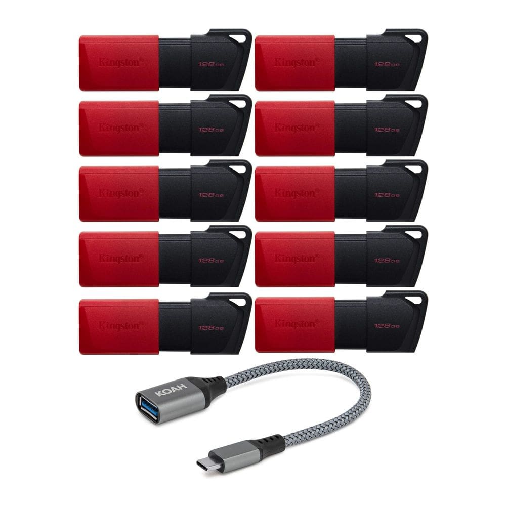 Unidade flash USB Kingston DataTraveler Exodia 128 GB (pacote com 10)