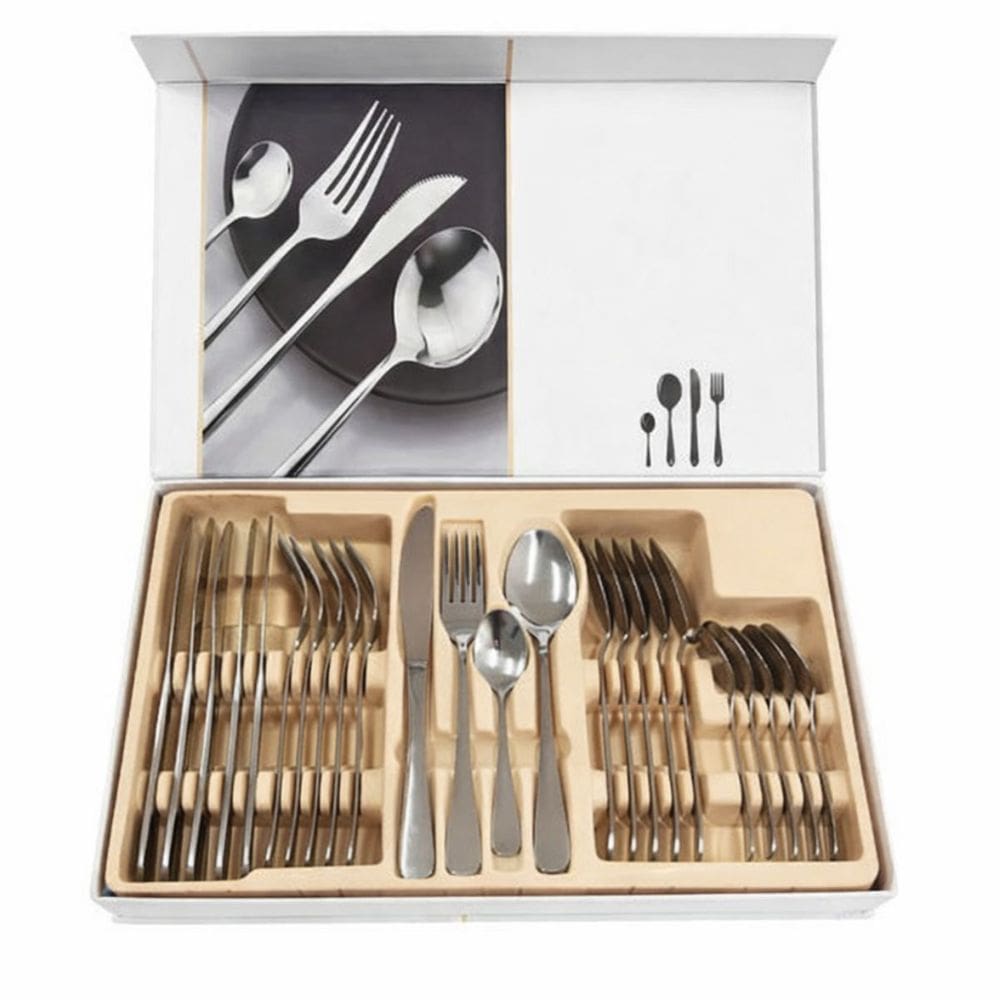 Jogo de Faqueiro 24 Peças Aço Inox Top Chef Completo para 6 Pessoas