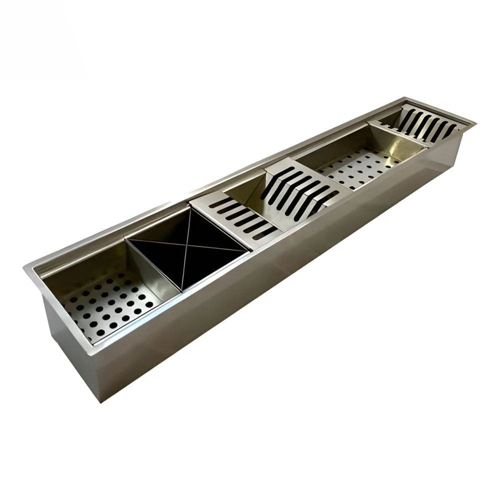 Calha Úmida Escorredor Gourmet Cozinha Aço Inox Suporte Louças Prata