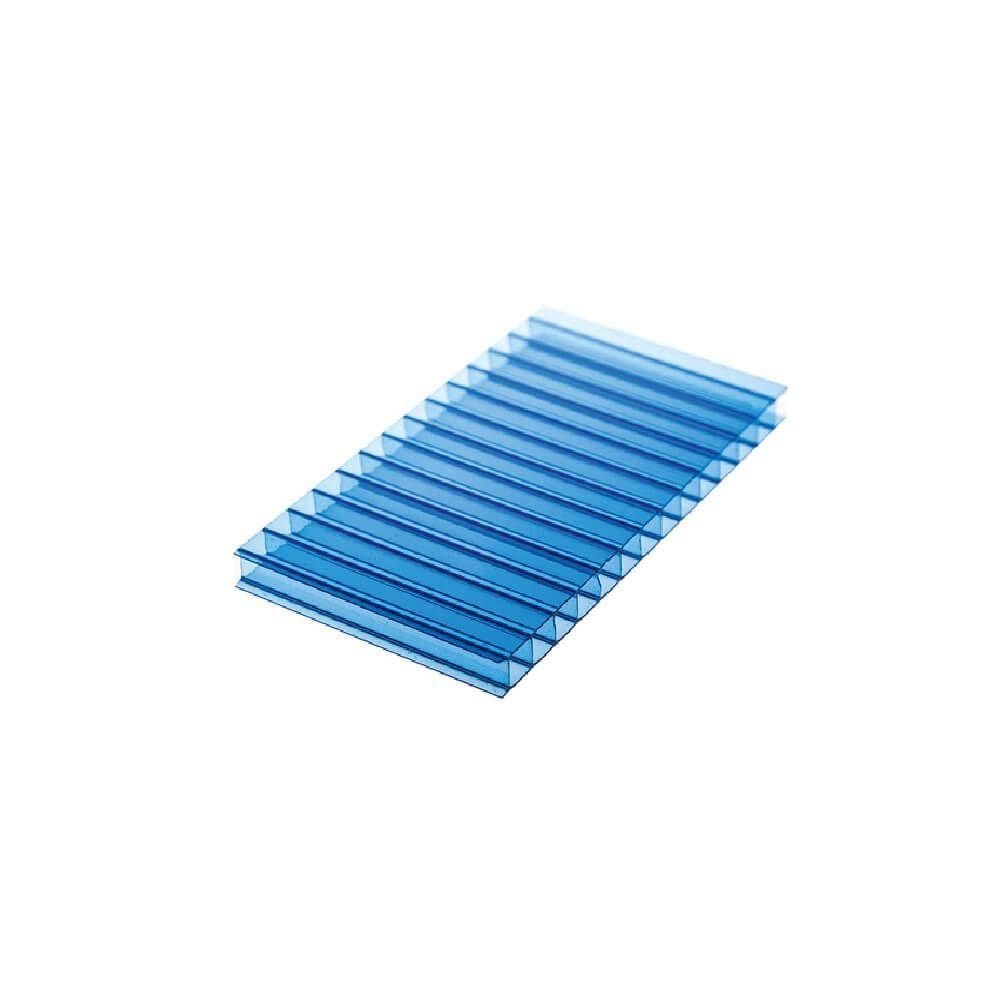 Chapa De Policarbonato Alveolar Azul 4mm - 2,10m X 3,00m - Sabic Azul: 27% De Transmissão De Luz