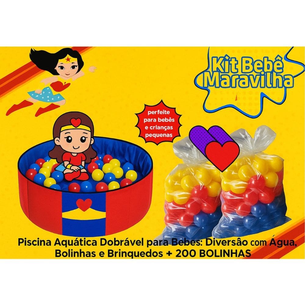 Piscina Dobravel Bolinha Alegria Cesto De Diversão Com 200 Bolinhas